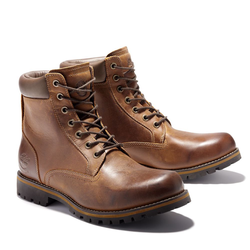 Bocanci 6-Inch Timberland Barbati Maro - Rugged Waterproof - Romania - OSKCPW389